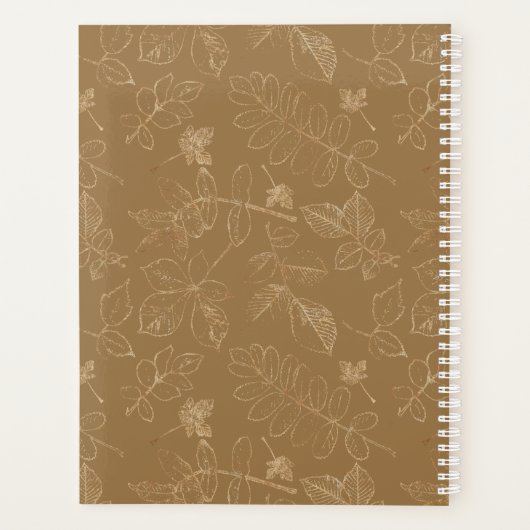 Golden Leaf Wedding Plans ID655 Planner (Achterkant)