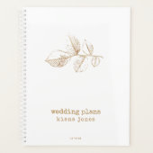 Golden Leaf Wedding Plans ID655 Planner (Voorkant)