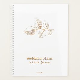 Golden Leaf Wedding Plans ID655 Planner
