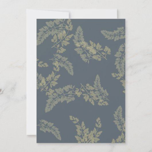 Golden Leaf Woodland Elegance Botanische bruiloft Kaart (Achterkant)