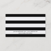 Golden Leaf Wreath & Stripes Visitekaartje (Achterkant)