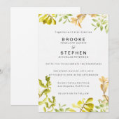 Golden Leafy Bower Wedding Kaart (Voorkant / Achterkant)