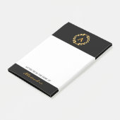  Golden Leaved Roman Wreatmonogram - zwart Post-it® Notes (Schuin)