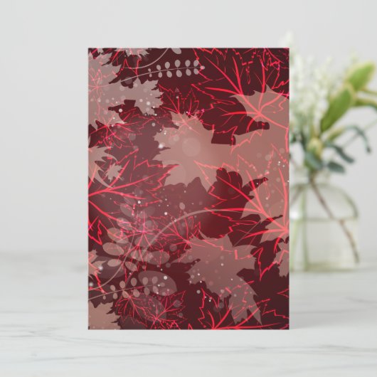 Golden Leaves 1 Bedankkaart (Staand voorkant)