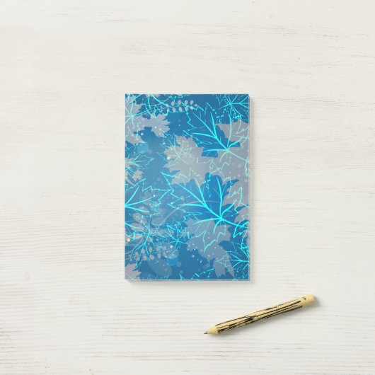 Golden Leaves 2 Post-it® Notes (Op bureau)