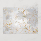 Golden Leaves 3 Briefkaart (Achterkant)