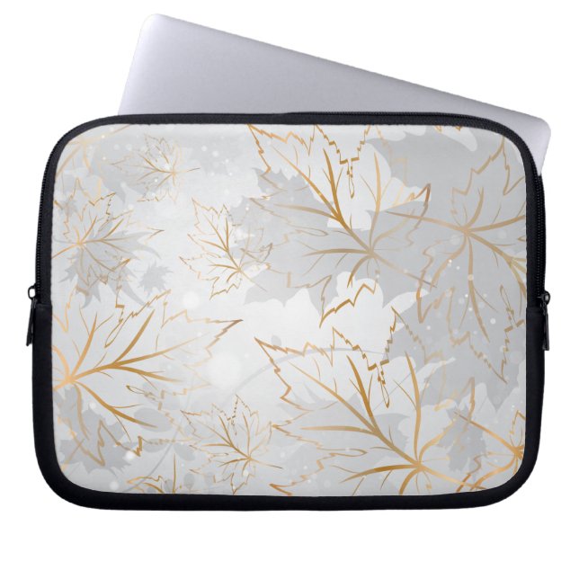 Golden Leaves 3 Laptop Sleeve (Voorkant)