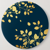 Golden Leaves 8 Ronde Button 6,0 Cm (Voorkant)