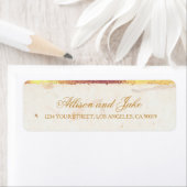 Golden Leaves Adresetiketten Etiket (Insitu)