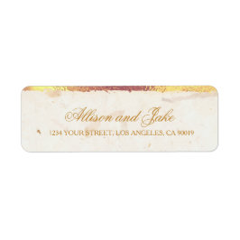 Golden Leaves Adresetiketten Etiket