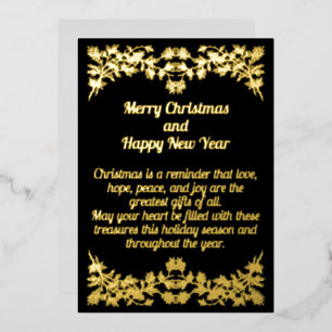 Golden Leaves Christmas Folie Kaart