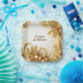 Golden Leaves Christmas Holiday Paper Bord (Feest)