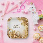 Golden Leaves Christmas Holiday Paper Bord (Feest)