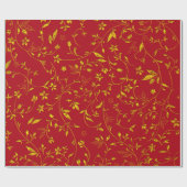 Golden Leaves Dammaskers Cadeaupapier (Vlak)