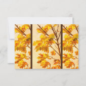 Golden Leaves Fall Wedding Party Uitnodiging RSVP (Achterkant)