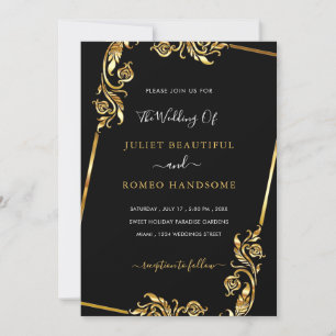 Golden Leaves Framed Weddenschap Black Gold