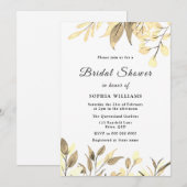 Golden Leaves Gold Leaf Vrijgezellenfeest Kaart (Voorkant / Achterkant)