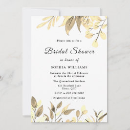 Golden Leaves Gold Leaf Vrijgezellenfeest Kaart