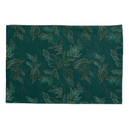 Golden Leaves Hand Drawn Line Art Kussensloop