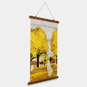 Golden Leaves Hangend Wandkleed (Gebogen)