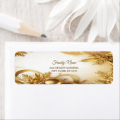 Golden Leaves Kerstvakantie retouradres Etiket (Insitu)