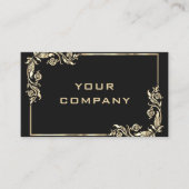 Golden Leaves Lijst Gold Text Black Professional Visitekaartje (Voorkant)