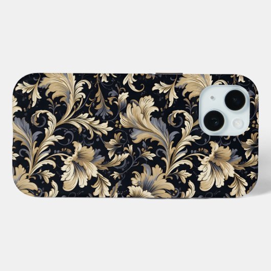 Golden Leaves Pattern Case-Mate iPhone Case (Achterkant (horizontaal))