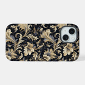 Golden Leaves Pattern iPhone 15 Case (Achterkant horizontaal)