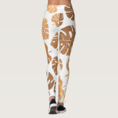Golden Leaves Pattern Leggings (Achterkant)