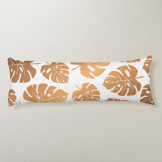Golden Leaves Pattern Lichaamskussen (Achterkant)