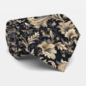 Golden Leaves Pattern Stropdas (Opgerold)