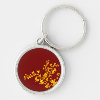 Golden Leaves Premium Round Small Sleutelhanger
