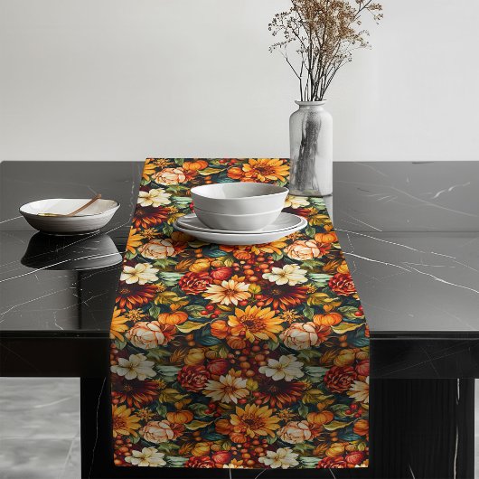 Golden Leaves Pumpkins Tafelloper Herfst Decor