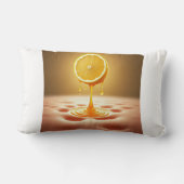 Golden Lemon Drip Abstract Art Pillow Kussen (Achterkant)