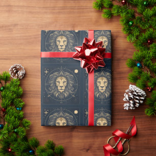 Golden Leo Zodiac Astrologie Ontwerp Cadeaupapier