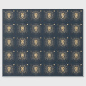 Golden Leo Zodiac Astrologie Ontwerp Cadeaupapier (Vlak)