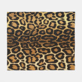 Golden Leopard Chic 🐆 Fleece Deken (Voorkant (Horizontaal))