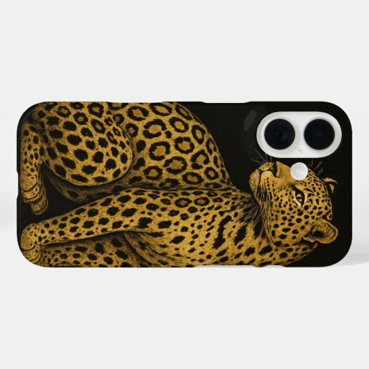 Golden Leopard Elegance – Luxe koninklijke iPhone  Case-Mate iPhone Case (Achterkant (horizontaal))