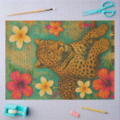 Golden Leopard Gaze" Decoupage Papier – Tropisch (Craft)