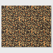 Golden Leopard Pattern Cadeaupapier (Vlak)