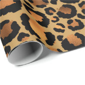 Golden Leopard Pattern Cadeaupapier (Rol Hoek)