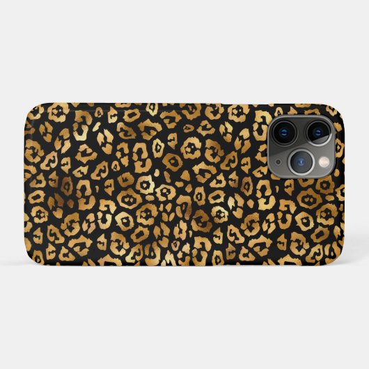 Golden Leopard Pattern Classy en elegant Case-Mate iPhone Case (Achterkant (horizontaal))