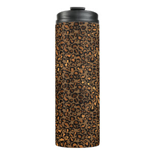 Golden Leopard Pattern Thermosbeker