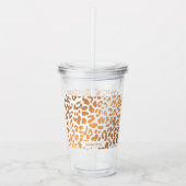 Golden Leopard Print Acryl Drinkbeker (Voorkant)