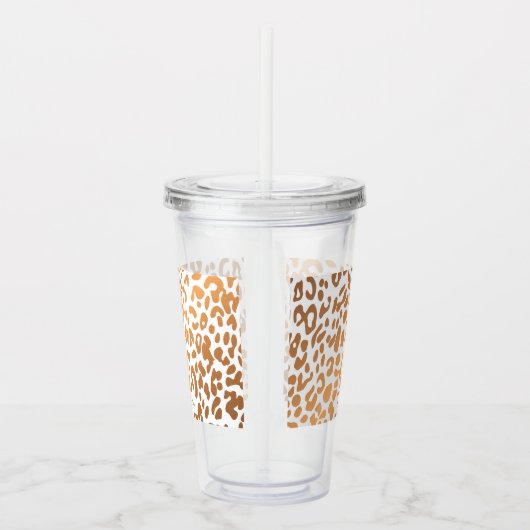 Golden Leopard Print Acryl Drinkbeker (Rechts)