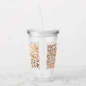 Golden Leopard Print Acryl Drinkbeker (Links)
