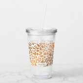 Golden Leopard Print Acryl Drinkbeker (Achterkant)