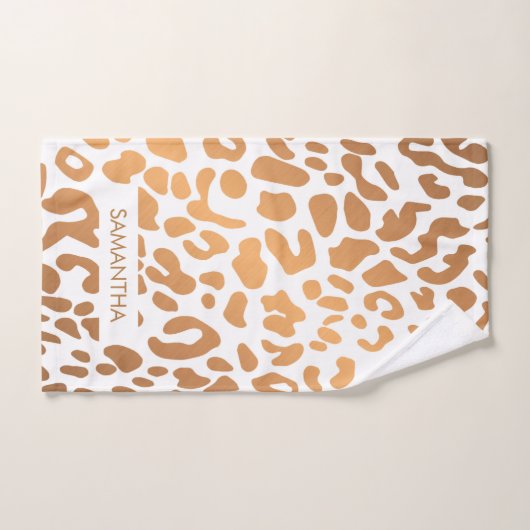 Golden Leopard Print Bad Handdoek (Handdoek)
