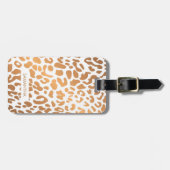 Golden Leopard Print Bagagelabel (Voorkant horizontaal)