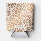 Golden Leopard Print Blikjeskoeler (Voorkant)